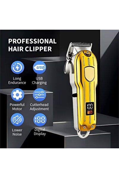 Micro Speed ماكينة حلاقة كهربائية لاسلكية للرجال طراز MS-6019 مع شاشة LCD، ما...