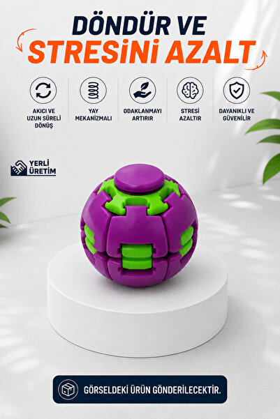 hauswert Bas Döndür Stres Topu Stres Giderici Mekanizmalı Renkli Fidget Spinn...
