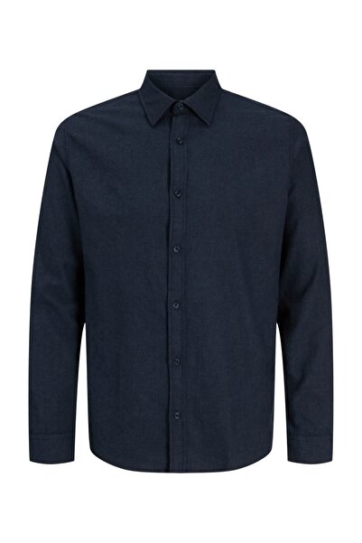 Jack & Jones Plus Men's Big Sizes Cotton Shirt, Regular Fit, JJEFIELD, Dark B...
