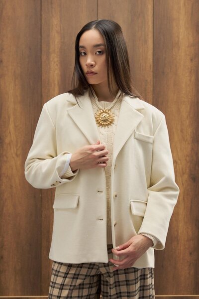 OZSARICAM Eva Kaşe Blazer Kaban