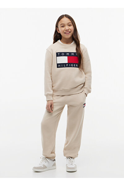 Tommy Hilfiger Pembe Kız Çocuk Regular Fit Sweatpant KS0KS00715-HERITAGE FLAG...
