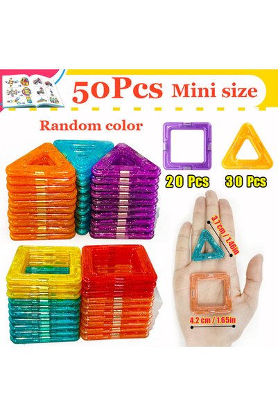 Choice Mini Size 50 Pcs Magnetic Building Blocks Big Size and Mini Size DIY M...
