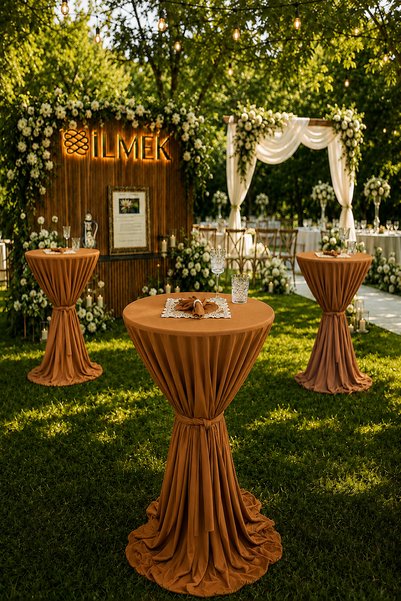 ilmek Dertsiz Tied Bistro Tablecloth - Wedding Event Organization Hotel Resta...