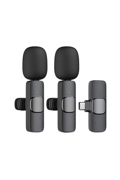 E-BODA Set de 2 microfoane lavalieră Duo-Rec, USB-C, Funcție de anulare a zgo...