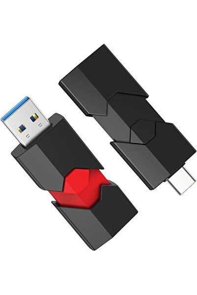 RAOYI فلاش درايف USB-C بسعة 256 جيجابايت، 2 في 1 (Type-C + USB 3.0)، ذاكرة تخ...