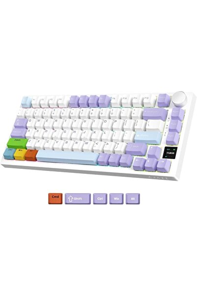 GENERAL لوحة مفاتيح ألعاب ميكانيكية اجاز AK820PRO من اتاك شارك مع شاشة ذكية ت...