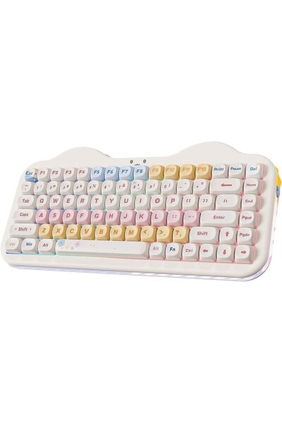 YUNZII C75 Cute 75% Wireless Mechanical Keyboard(Beige, Candy Switch) | Cream...