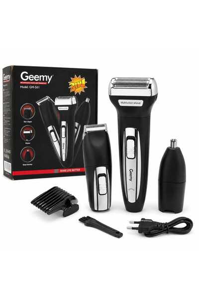 Geemy Aparat de Tuns și Ras, 3 în 1, Trimmer Păr și Barbă, Aparat de Ras Elec...