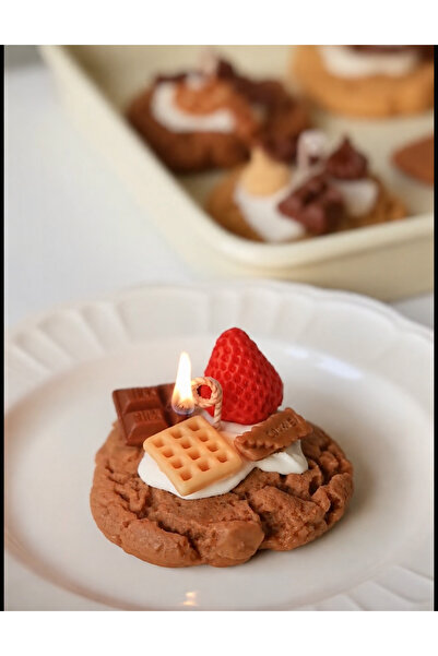 Veluna mum El Yapımı Çilekli Kurabiye Rüyası mum💫🍓🍪