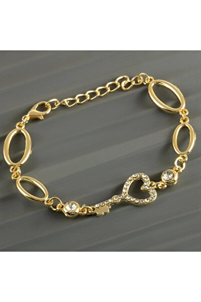 Mercansa Trendy Bracelet with Heart Key Stone