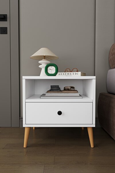 asratrend Modern Çekmeceli Komodin Şifonyer %100 MDF Çok Amaçlı Organizer KMD02