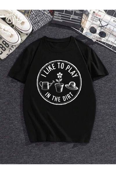 k222 تي شيرت برسومات مضحكة للجنسين بطبعة "I Like To Play In The Dirt"، قميص ف...