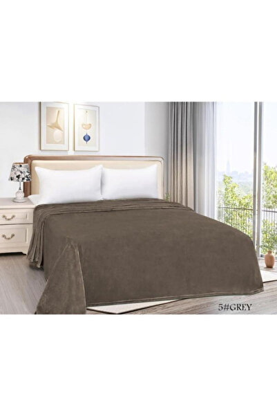 Generic Brand بطانية صوف فلانل ناعمة - 5#GREY - مزدوجة