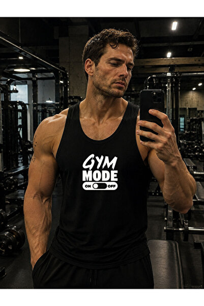 cesita Gym Dumbbell Printed Men's Gym Fitness Athlete Tank Top