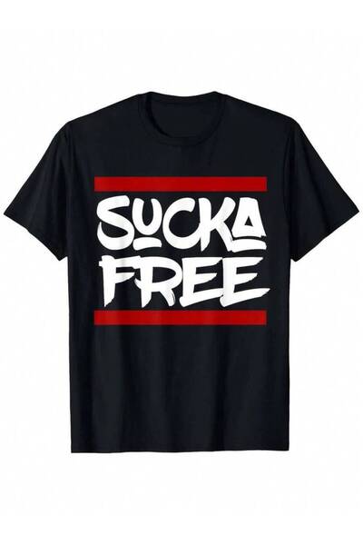 2BIR Eye-Catching SUCKA FREE T-Shirt Men Women Oversized Retro Cotton Tee Whi...