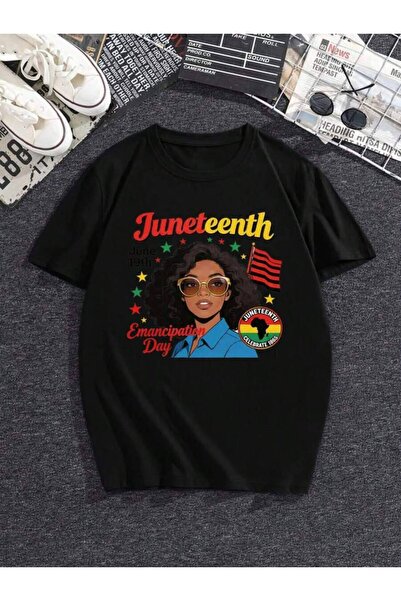 2BIR Women's Juneteenth Freedom Day T-Shirt - African-Inspired Design, Black ...