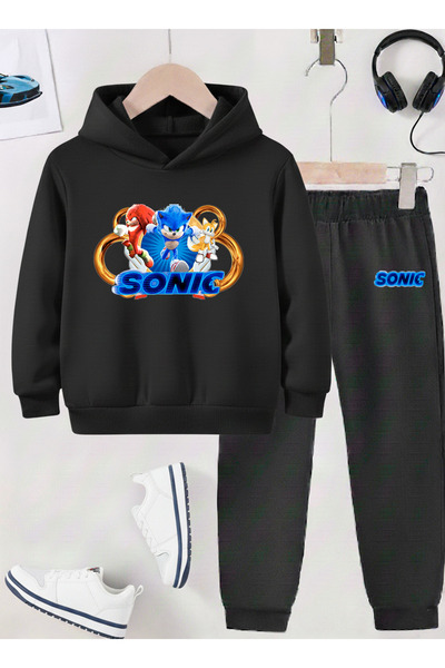 STİL-X Sonic Printed Children's Tracksuit, Shardon Soft Fabric, Unisex