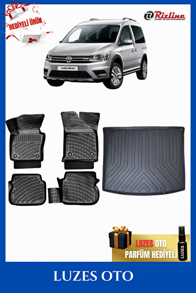 Rizline Volkswagen Caddy 3D Havuzlu Paspas ve Bagaj Havuzu 2010-2011-2012-201...