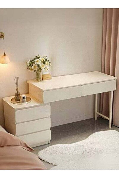JCB CHIC Dressing Table Vanity Table with Retractable Side Cabinets, Makeup V...
