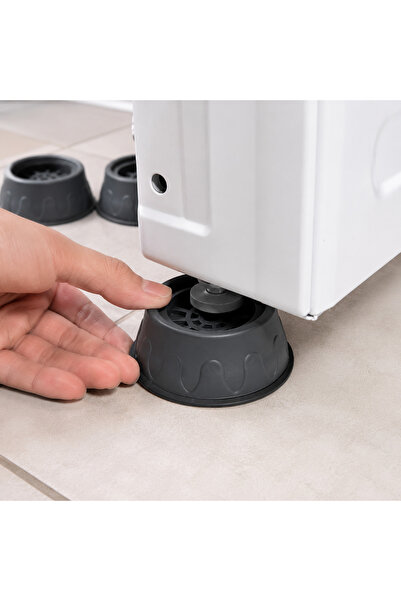 kitchen soft 4'lü Çamaşır Makinesi Titreşim Önleyici Kaydırmaz Ayak Pedi 7 cm