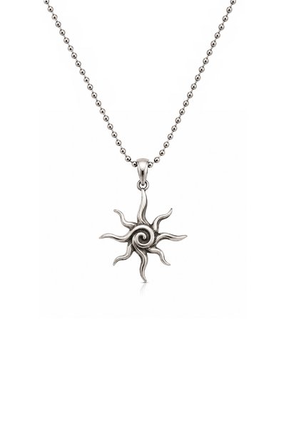 Coy Diamond Güneş Figürlü Kolye – Antik Güneş Sembolü Vintage Tasarım – Unise...