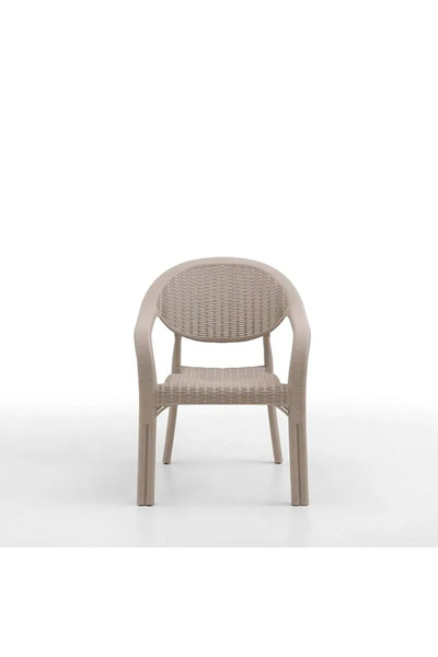 Studio Casa Scaun Bambu de Gradina, Terasa, Fabricat din Plastic, Culoare Cre...