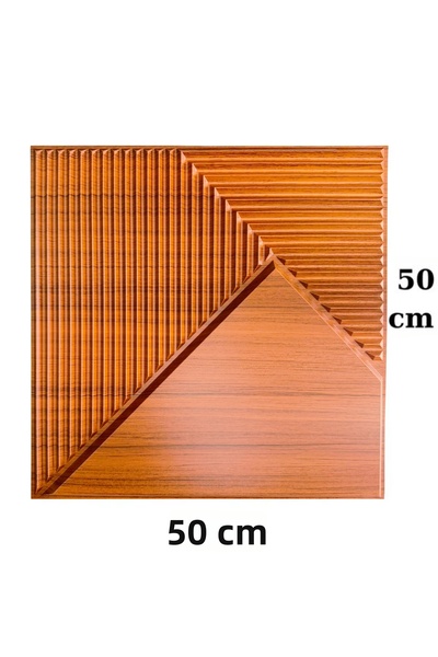 Renkli Duvarlar Light Brown 50X50Cm 1 Piece 3D Abs Patterned Pvc Durable Wall Panel Can Be Wiped and Painted