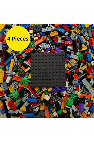 OyuncaklarÜlkesi Lego Compatible Classic Black Floor Plate 8X8 cm 10X10 Dots ...