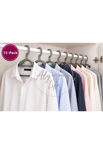 ALY DURU Practical Closet Organizer 15-Piece Clothes Hangers
