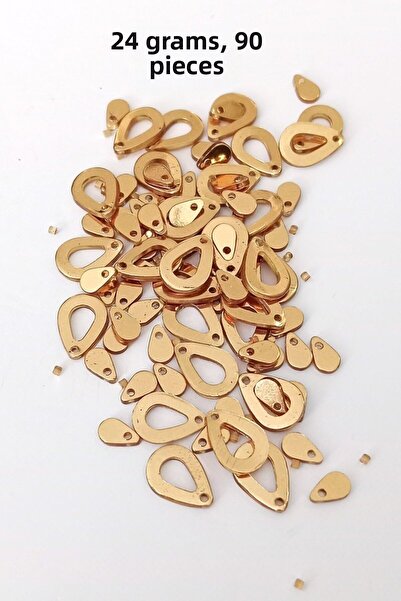 Generic Brand Oya فستان سهرة قلادة سوار شبكي معدني بلاستيك ترتر ذهبي اللون 24...