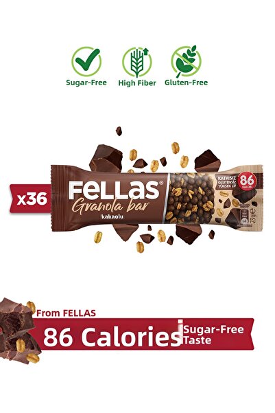 Fellas Cocoa Granola Bar (23 g) - (12 Pieces) X 3
