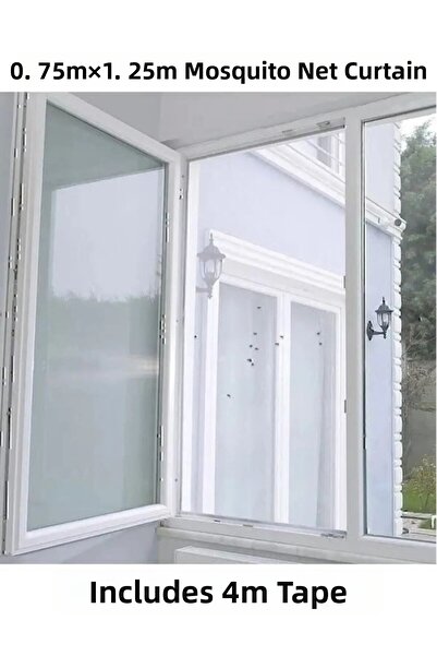 Tiesa Home 75cm×125cm Plasa de protecție pentru ferestre din tul cu bandă de ...