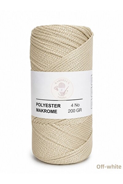 Kardelux 4mm-200gr Νήμα Μακραμέ από Πολυεστέρα - Νήμα Σουπλά - Νήμα για Τσάντ...