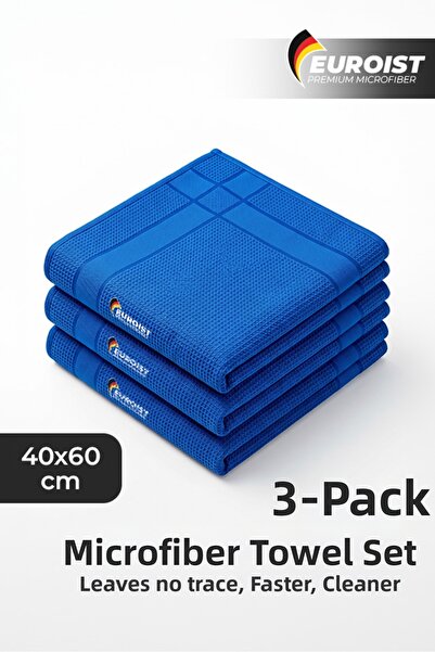eurosit Microfiber Cleaning Cloth 3 Pieces |   Glass, Kitchen, Bathroom, Thic...