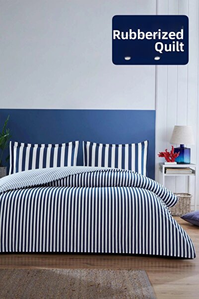 Özdilek Striped Elastic Single Duvet Cover Set