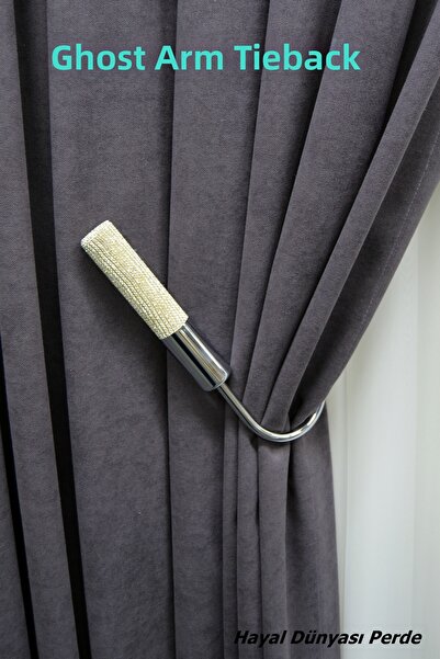 Hayal Dünyası Ghost System Special Design Stone Curtain Tieback Mounted on Co...