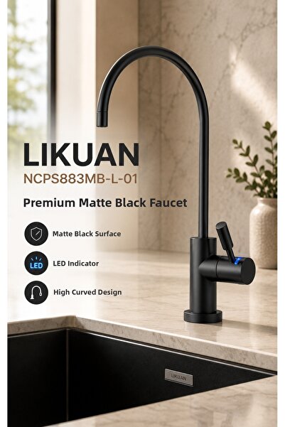 LİKUAN hardware Ncps883Cp-L Chrome Purifier Faucet with Led Indicator Premium...
