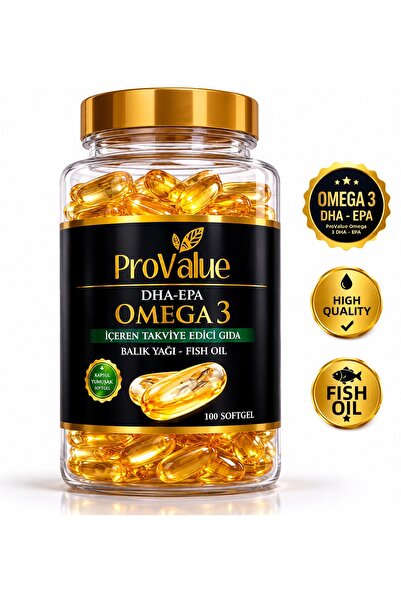 ProValue Omega 3 100 Capsules Food Supplement Fish Oil