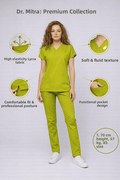 Dr. Mitra Uniformă unisex pentru chirurgi, asistenți medicali, doctori, din l...