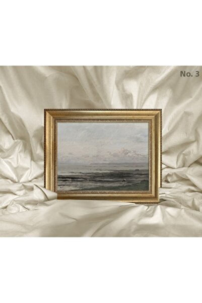 Vetro Design Charles-François Daubigny - Tablou înrămat Plajă la Ebb Tide