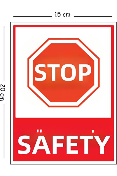 Mayeka Metal Stop Safety 15X20 cm Warning Work Safety Sign