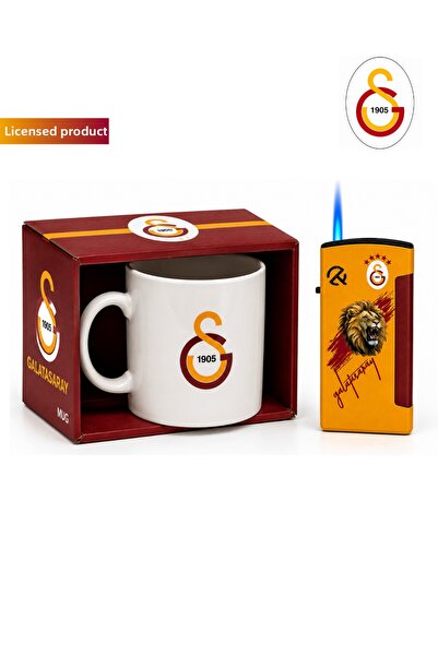 Galatasaray طقم كوب جديد للموسم الجديد وولاعة مقاومة للرياح مع صندوق خاص بنمط...