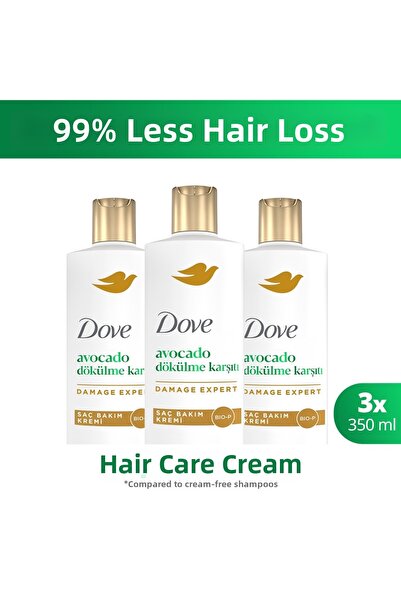 Dove كريم العناية بالشعر بالأفوكادو المضاد للتساقط 350 مل × 3