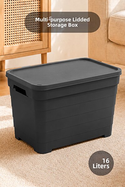 Meleni Home Pyramid Storage Box with Lid - Multi-Purpose Organizer Bathroom K...