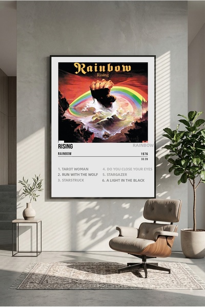 postercraft Poster din lemn cu design album Rainbow Rising (fără ramă)