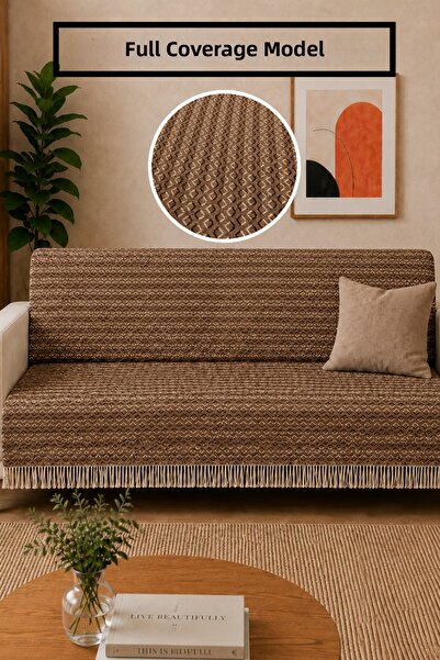 Gizo Home آر إس |   غطاء أريكة بوهيمي متعدد الأغراض من القطن غير قابل للانزلا...