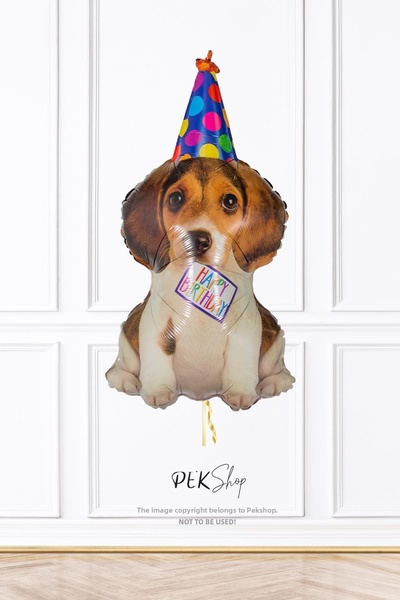 PEKSHOP Birthday Dog Foil Balloon Birthday Puppy 70cm