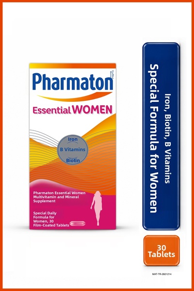 Pharmaton مكمل غذائي أساسي متعدد الفيتامينات والمعادن للنساء - 30 قرصًا خاصًا...