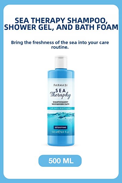 Farmasi Sea Therapy 3 in 1 Shampoo, Shower Gel and Bath Foam 500 ml |   Amino...