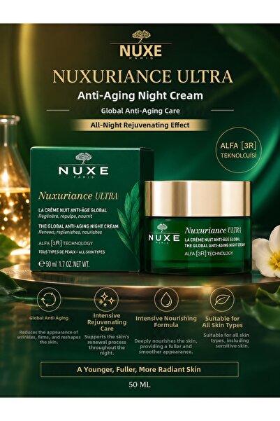 Nuxe Nuxuriance Ultra 50 مل - كريم ليلي مغذي ومضاد للشيخوخة ومرطب مكثف